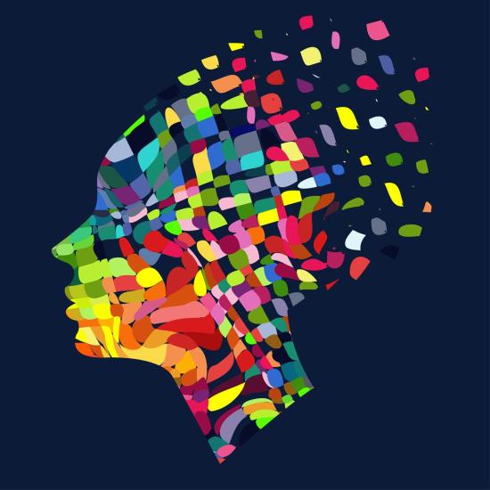 Abstract profile of woman