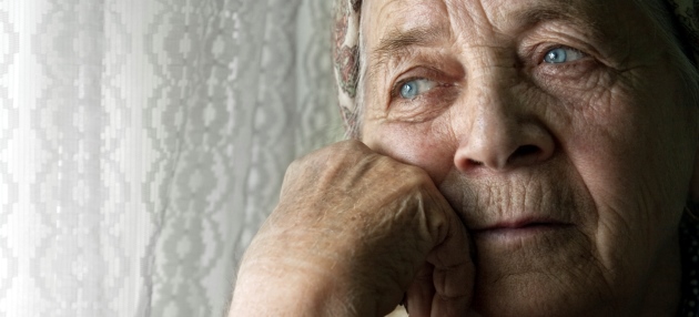 Portrait of pensive older woman