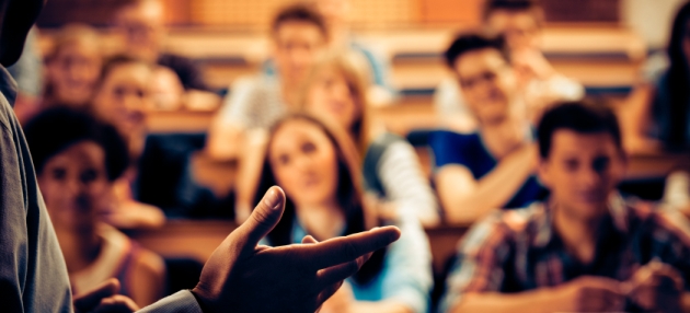Professor lecturing a class