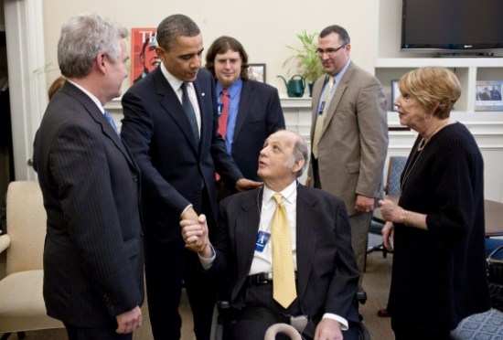 James Brady meeting with President Obama