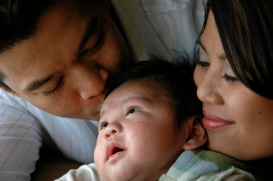 Parents with small baby