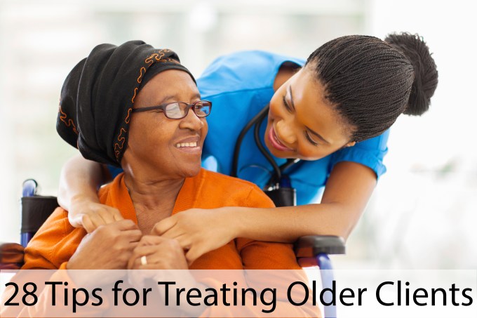 Senior African American patient with female nurse