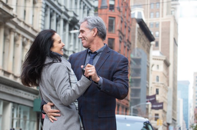 Romantic Mature Urban Couple